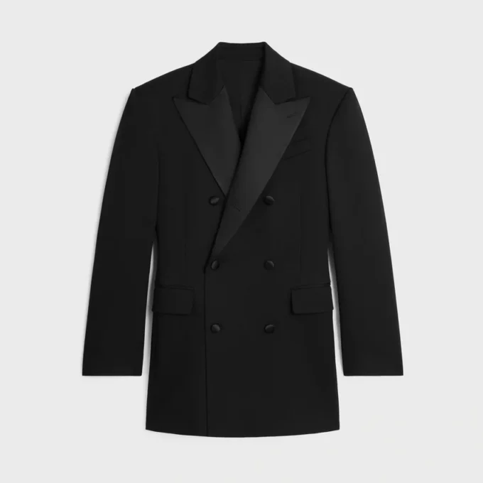 Colonne Tux-Jacke aus Wolle und Mohair-Gabardine Colonne Tux-Jacke aus Wolle und Mohair-Gabardine