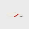 Der flache Sneaker aus Grosgrain, Samt, Ziegenveloursleder und Lammleder Der flache Sneaker aus Grosgrain, Samt, Ziegenveloursleder und Lammleder