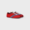 Der flache Sneaker aus Grosgrain, Samt, Ziegenveloursleder und Lammleder Der flache Sneaker aus Grosgrain, Samt, Ziegenveloursleder und Lammleder