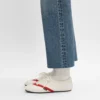 Der flache Sneaker aus Grosgrain, Samt, Ziegenveloursleder und Lammleder Der flache Sneaker aus Grosgrain, Samt, Ziegenveloursleder und Lammleder