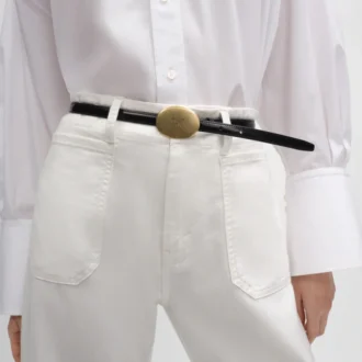 Dünner Gürtelsteg 13 mm aus Taurillon-Leder