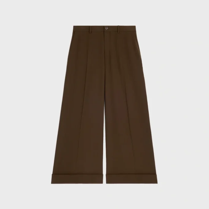 Docks-Hose aus Stretch-Wollgabardine Docks-Hose aus Stretch-Wollgabardine