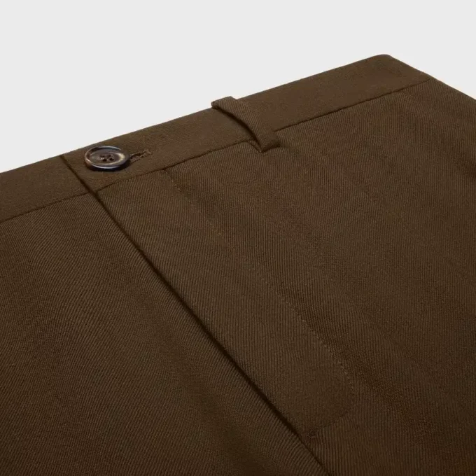 Docks-Hose aus Stretch-Wollgabardine Docks-Hose aus Stretch-Wollgabardine
