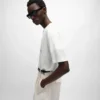 Doppellagiges T-Shirt aus feinem Baumwolljersey Doppellagiges T-Shirt aus feinem Baumwolljersey