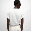 Doppellagiges T-Shirt aus feinem Baumwolljersey Doppellagiges T-Shirt aus feinem Baumwolljersey
