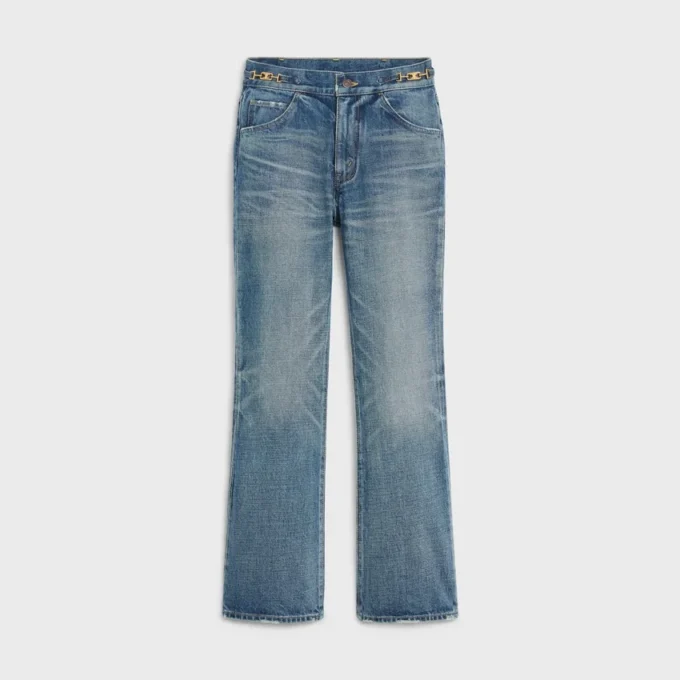Dylan Flared Jeans mit Signatur aus Baumwoll-Denim