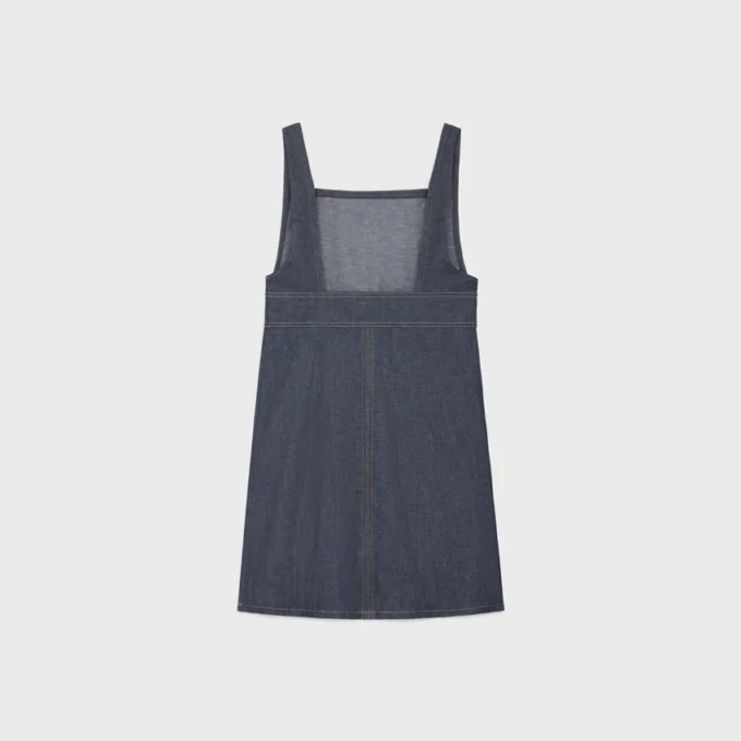 Empire-Minikleid aus Raw-Wash-Denim
