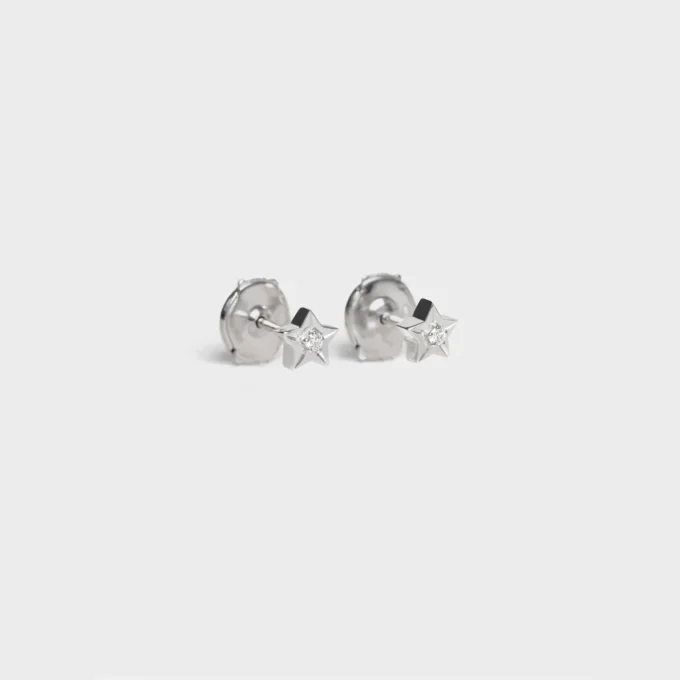 Etoile CELINE Ohrstecker aus Weißgold und Diamanten