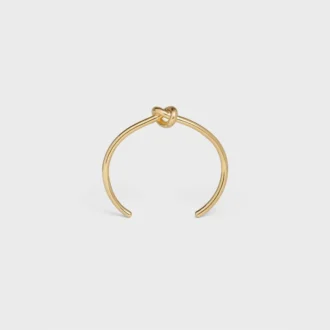 Extra-dünnes Armband „Knot“ aus Messing mit Goldfinish