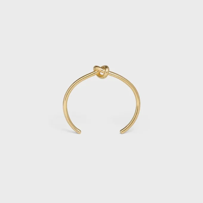 Extra-dünnes Armband „Knot“ aus Messing mit Goldfinish Extra-dünnes Armband „Knot“ aus Messing mit Goldfinish