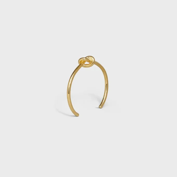 Extra-dünnes Armband „Knot“ aus Messing mit Goldfinish Extra-dünnes Armband „Knot“ aus Messing mit Goldfinish
