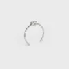 Extra-dünnes Armband „Knot“ aus Messing mit Rhodium-Finish