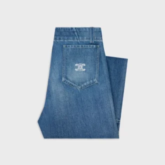 Flare-Jeans 002 aus leichtem Baumwoll-Denim