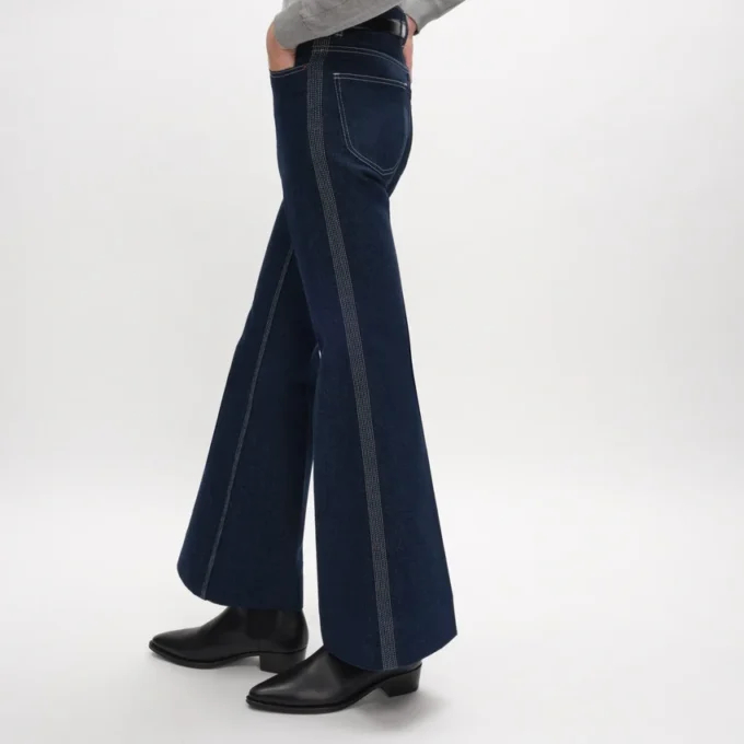 Flare-Jeans 003 aus leichtem Indigo-Denim