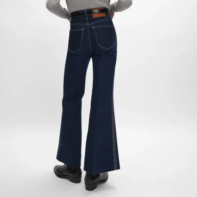 Flare-Jeans 003 aus leichtem Indigo-Denim