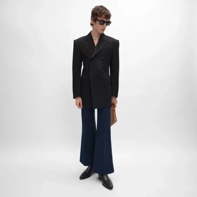 Flare-Jeans 003 aus leichtem Indigo-Denim