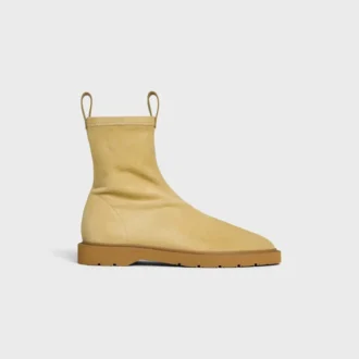 Flow-Stiefel mit Reißverschluss aus dehnbarem Lammveloursleder Flow-Stiefel mit Reißverschluss aus dehnbarem Lammveloursleder