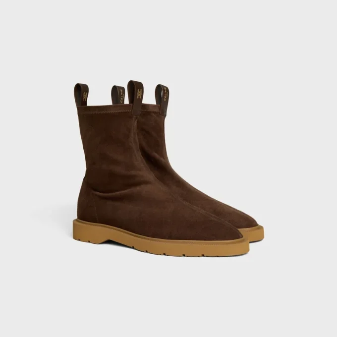 Flow – Stiefel mit Reißverschluss aus dehnbarem Lammveloursleder Flow – Stiefel mit Reißverschluss aus dehnbarem Lammveloursleder