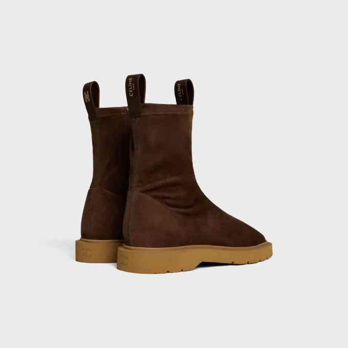 Flow – Stiefel mit Reißverschluss aus dehnbarem Lammveloursleder Flow – Stiefel mit Reißverschluss aus dehnbarem Lammveloursleder
