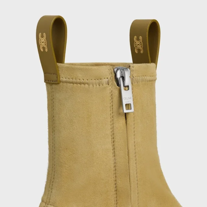 Flow – Stiefel mit Reißverschluss aus dehnbarem Lammveloursleder Flow – Stiefel mit Reißverschluss aus dehnbarem Lammveloursleder