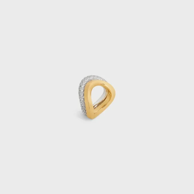 Formes Abstraites Ring-Set aus Strass und Messing mit Gold- und Rhodium-Finish Formes Abstraites Ring-Set aus Strass und Messing mit Gold- und Rhodium-Finish