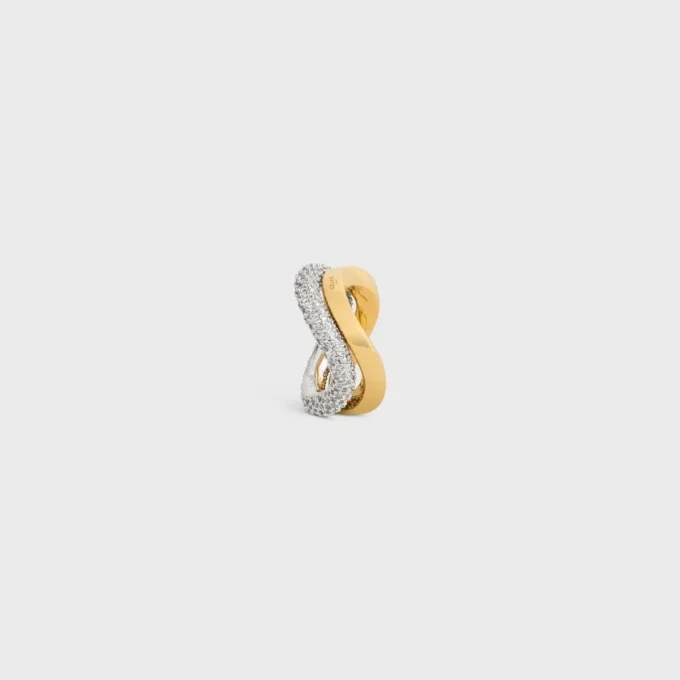 Formes Abstraites Ring-Set aus Strass und Messing mit Gold- und Rhodium-Finish Formes Abstraites Ring-Set aus Strass und Messing mit Gold- und Rhodium-Finish