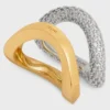 Formes Abstraites Ring-Set aus Strass und Messing mit Gold- und Rhodium-Finish Formes Abstraites Ring-Set aus Strass und Messing mit Gold- und Rhodium-Finish