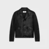 Gerad geschnittene Blouson-Jacke aus gewachstem Lammleder Gerad geschnittene Blouson-Jacke aus gewachstem Lammleder
