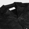 Gerad geschnittene Blouson-Jacke aus gewachstem Lammleder Gerad geschnittene Blouson-Jacke aus gewachstem Lammleder