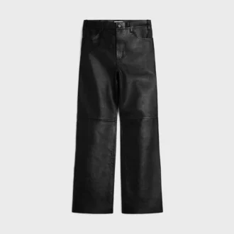 Gerade geschnittene Jeans aus weichem Lammleder