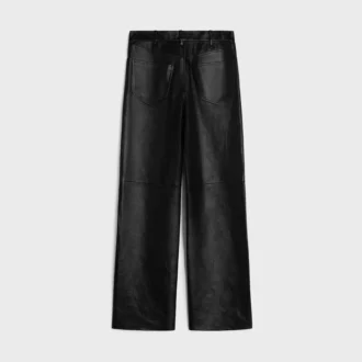 Gerade geschnittene Jeans aus weichem Lammleder
