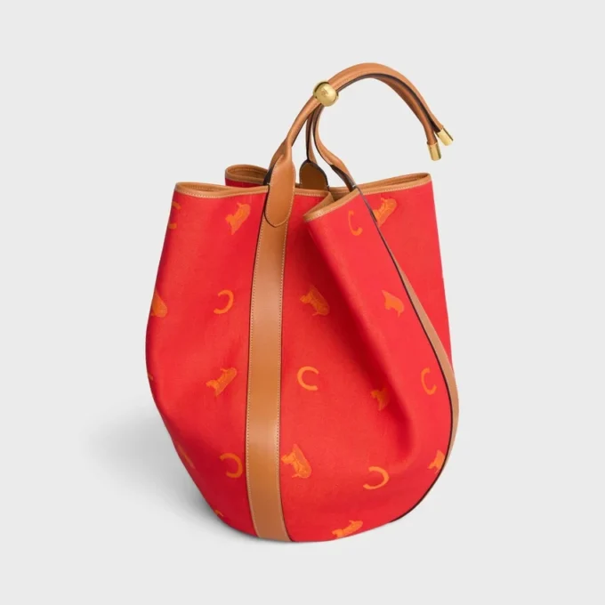 Große Beuteltasche aus Jacquard-C-Sulky-Textil Große Beuteltasche aus Jacquard-C-Sulky-Textil