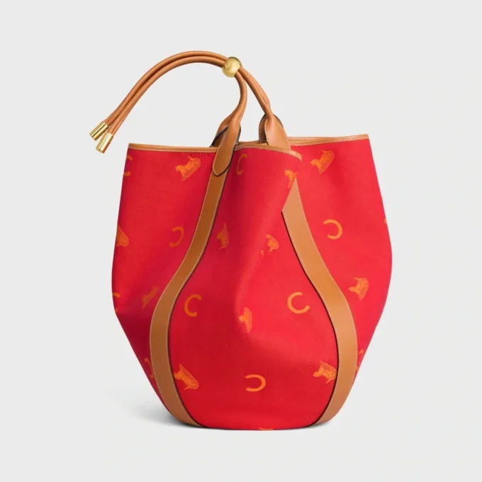 Große Beuteltasche aus Jacquard-C-Sulky-Textil Große Beuteltasche aus Jacquard-C-Sulky-Textil