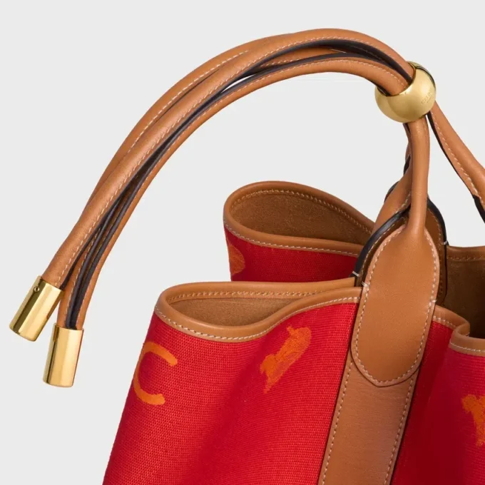 Große Beuteltasche aus Jacquard-C-Sulky-Textil Große Beuteltasche aus Jacquard-C-Sulky-Textil