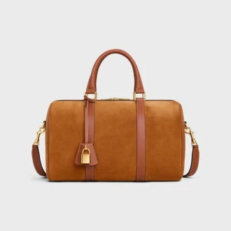 Große Boston-Tasche aus Kalbsveloursleder