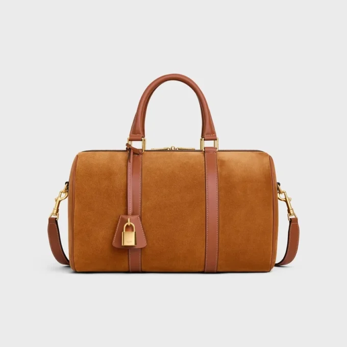 Große Boston-Tasche aus Kalbsveloursleder Große Boston-Tasche aus Kalbsveloursleder