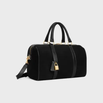 Große Boston-Tasche aus Kalbsveloursleder