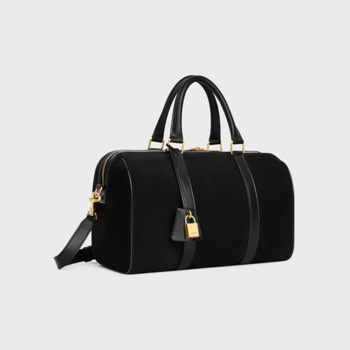 Große Boston-Tasche aus Kalbsveloursleder Große Boston-Tasche aus Kalbsveloursleder