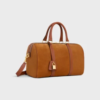 Große Boston-Tasche aus Kalbsveloursleder