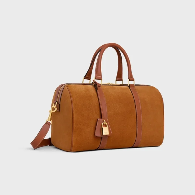 Große Boston-Tasche aus Kalbsveloursleder Große Boston-Tasche aus Kalbsveloursleder