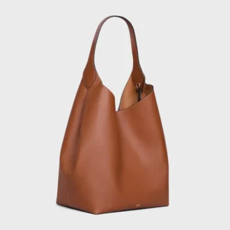 Große Hobo-Tasche aus geschmeidigem naturbelassenem Kalbsleder