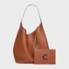 Große Hobo-Tasche aus geschmeidigem naturbelassenem Kalbsleder
