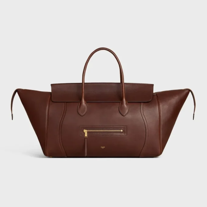 Große Luggage aus geschmeidigem, glänzendem Lammleder Große Luggage aus geschmeidigem, glänzendem Lammleder