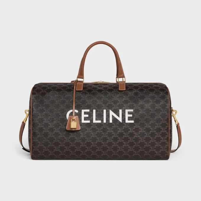 Große Reisetasche aus Triomphe Canvas mit CELINE-Print