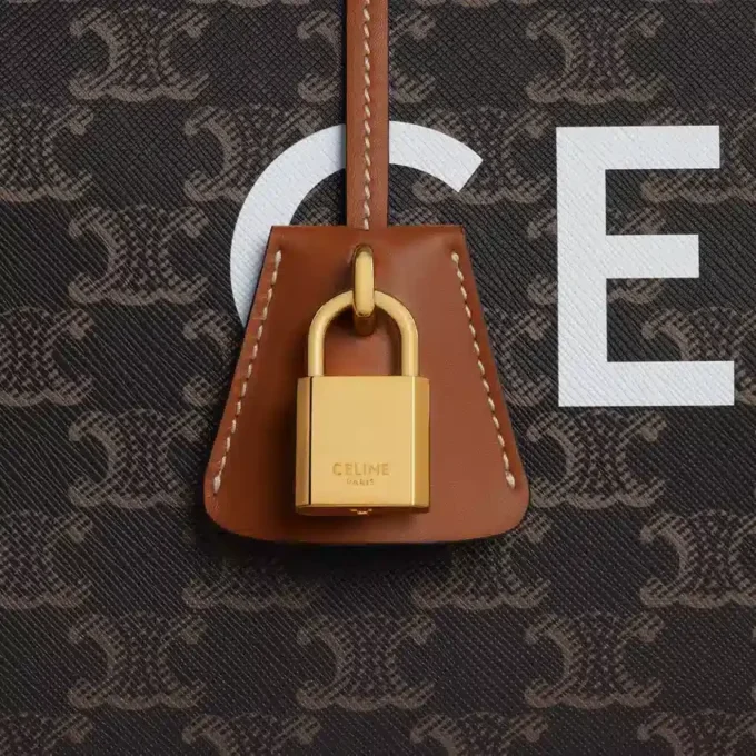 Große Reisetasche aus Triomphe Canvas mit CELINE-Print
