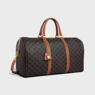 Große Reisetasche aus Triomphe Canvas und Kalbsleder