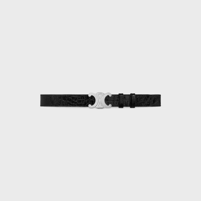 Gürtel „Triomphe“ 30 mm aus Kalbsleder mit Krokodilprägung Gürtel „Triomphe“ 30 mm aus Kalbsleder mit Krokodilprägung