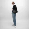Halbmondförmige Soft Triomphe Tasche aus geschmeidigem, glänzendem Lammleder Halbmondförmige Soft Triomphe Tasche aus geschmeidigem, glänzendem Lammleder