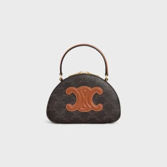 Half Moon Case aus Triomphe Canvas und Kalbsleder