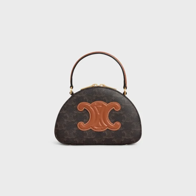 Half Moon Case aus Triomphe Canvas und Kalbsleder